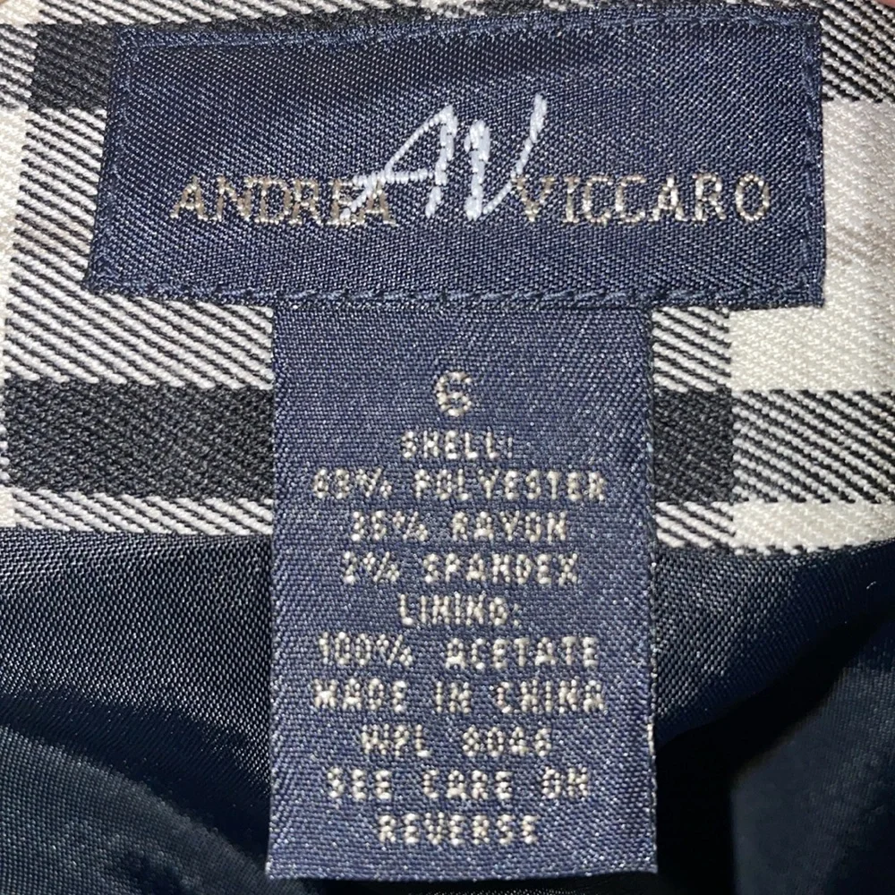 Andrea Viccarro maxi plaid wrap skirt.  Size 6.  Black, Cream, Tan. Lined.